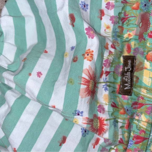 💟 5/$25 Matilda Jane Green Striped Dresss - Picture 3 of 4